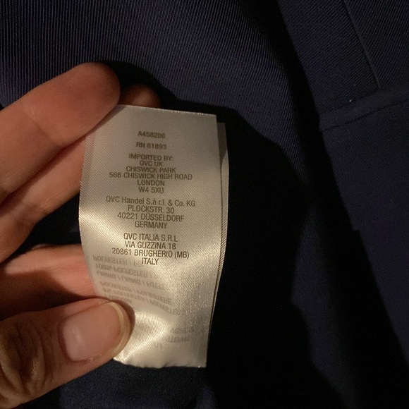 Candace Cameron Bure EUC Boyfriend Blazer 2X Petite in Midnight Blue Fully Lined - Picture 9 of 12